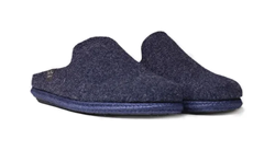 PANTOFOLE DA UOMO IN LANA RICICLATA MARINO